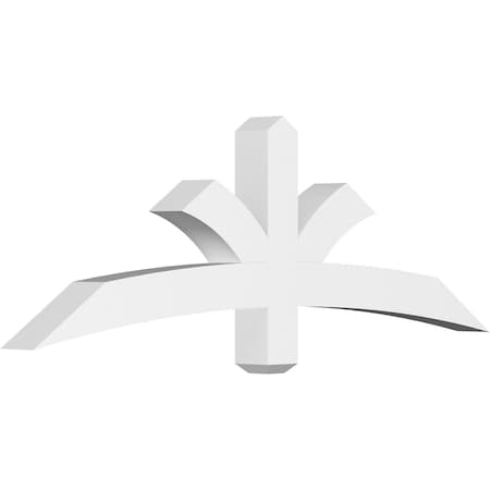 Ekena Millwork Davenport Architectural Grade PVC Gable Bracket, 60"W x 20"H x 4"D x 4"F, 8/12 Pitch GBP060X20X0404DAV00